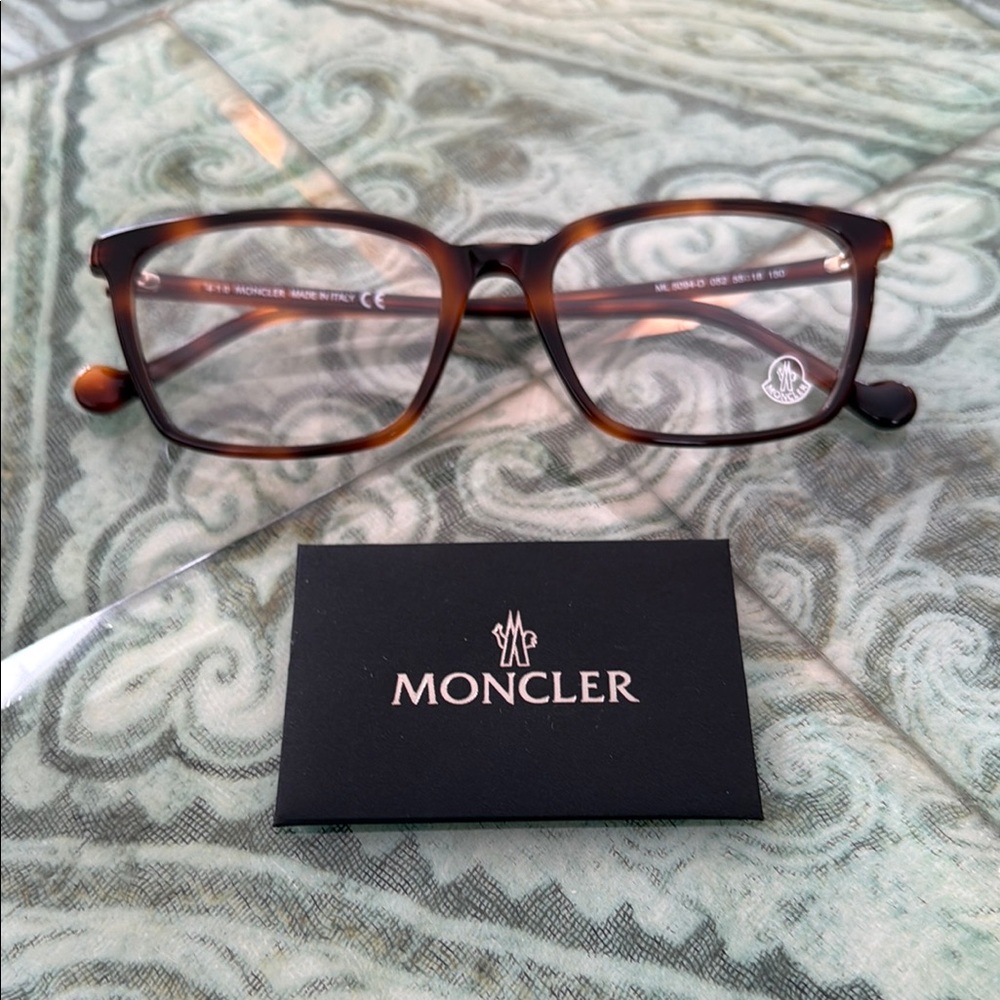 Moncler ML5094-D Eyeglasses Frame in Havana Tortoise